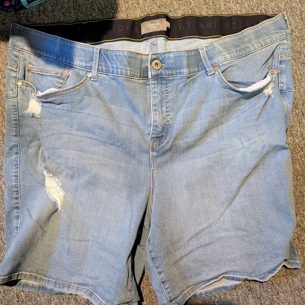 Torrid: Light Blue Denim Shorts/bermudas